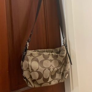 coach monogram shoulder bag